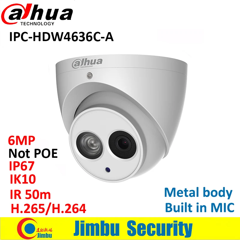 

Dahua IP NVR kit include 16CH 4K&H.265 video recorder NVR4108HS-4KS2 and IP camera 6MP H.265 IPC-HDW4636C-A