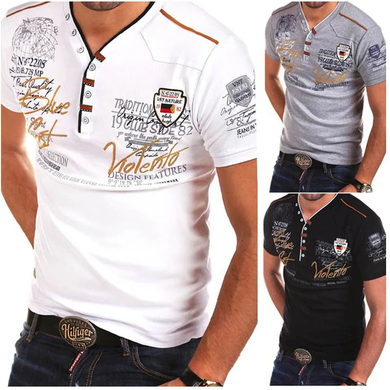 ZOGAA мужская футболка свободного покроя Slim Fit футболки с коротким рукавом и