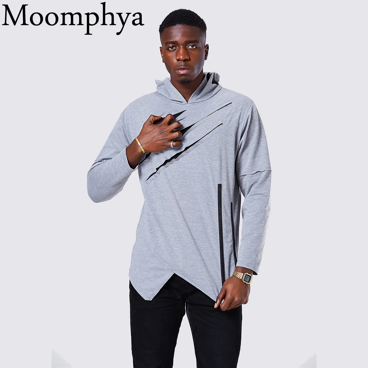 Толстовка Moomphya 2017 Мужская с капюшоном в стиле хип хоп на молнии|hoodies men|hoodies men hip
