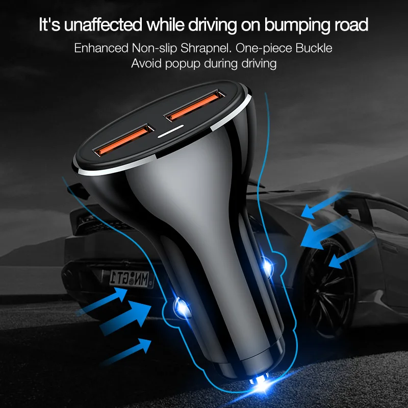 CAFELE мини USB Автомобильное зарядное устройство 5 В/3A Быстрая зарядка двойной для