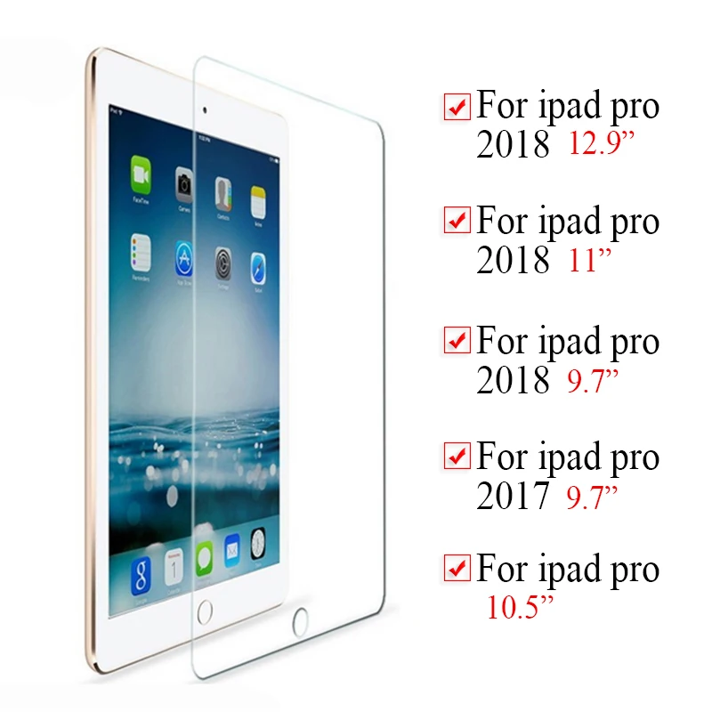 Защитное стекло для ipad pro для Apple 9,7 10,5 11 12,9 дюймов i pad защитная пленка на стол Новинка 9h