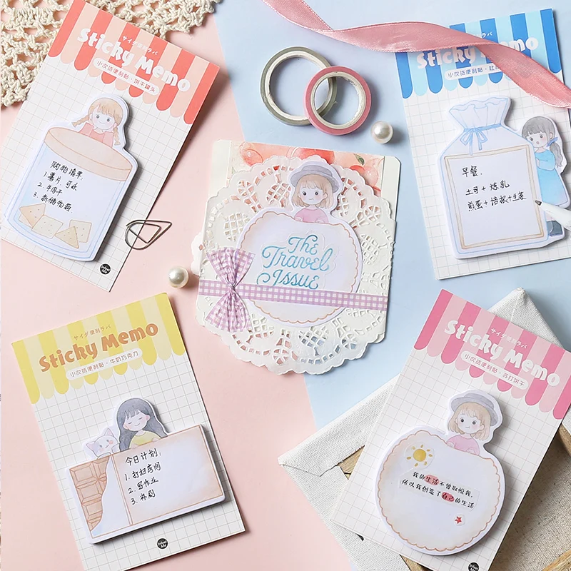 

12PCS/LOT foodie series sticky n times stickers memo pad