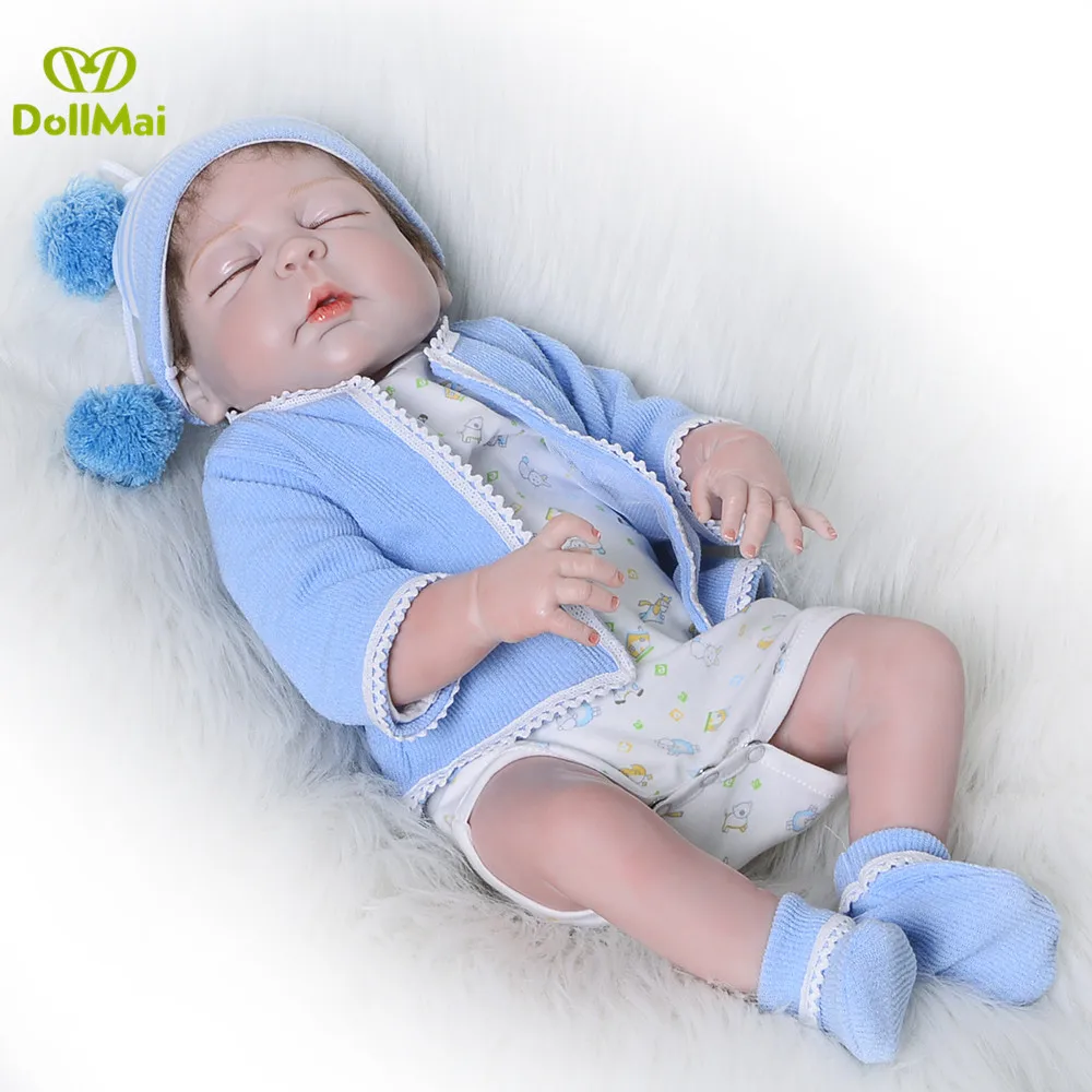 

Boneca bebe menino reborn 22inch 55cm red skin full silicone vinyl reborn baby boy dolls toys newborn bebes doll kids gift