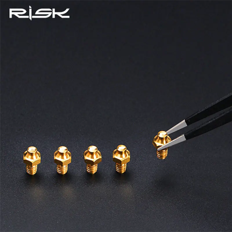 RISK 8 шт./компл. M4* 5 мм титановый сплав фиксированные болты для велосипедной педали MTB Горная дорога велосипед противоскользящие винты велосипедные подножки болт