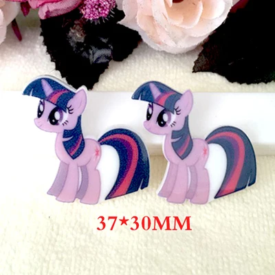 Каваи мультфильм Радуга маленький пони фигурка ремесла плоская задняя Смола Лук