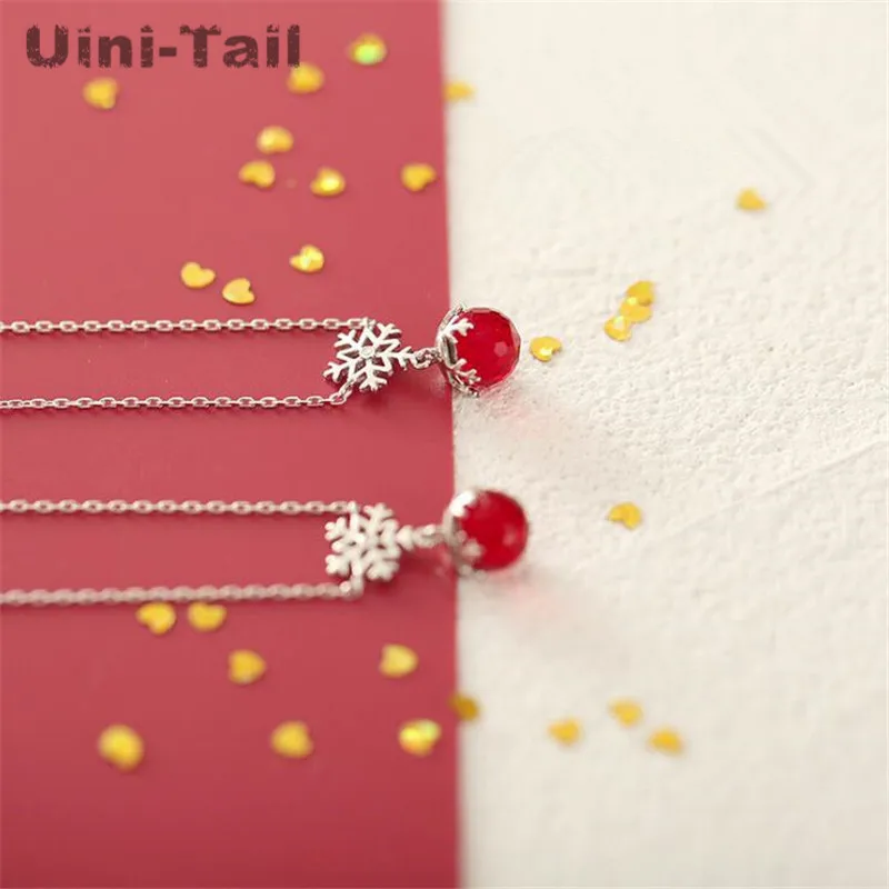 Uini-Tail популярное Новое рождественское ожерелье из стерлингового серебра 925 пробы