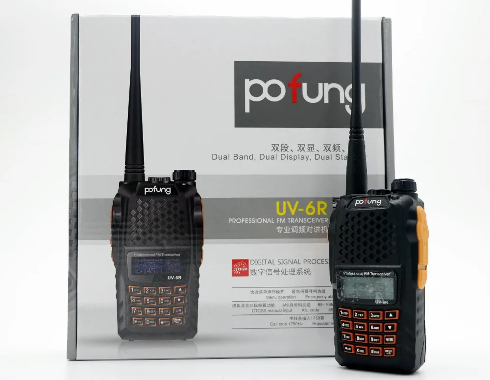 Baofeng портативной рации УФ-6R Профессиональный CB рация Частота Двухдиапазонный 128CH