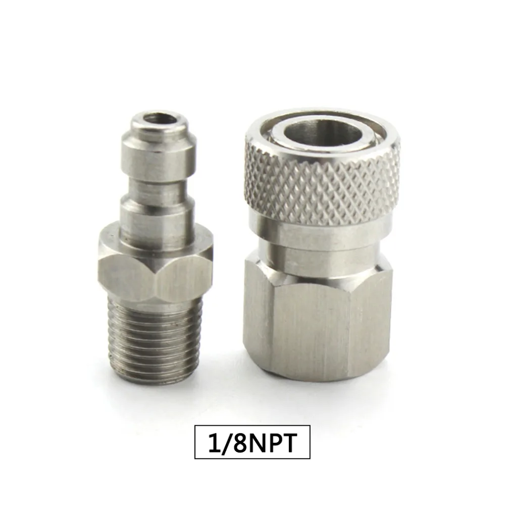 Пейнтбол PCP Airforce из нержавеющей стали 1/8NPT штекер Женский БЫСТРОРАЗЪЕМНАЯ муфта разъем фитинги розетка воздуха 2 шт./компл