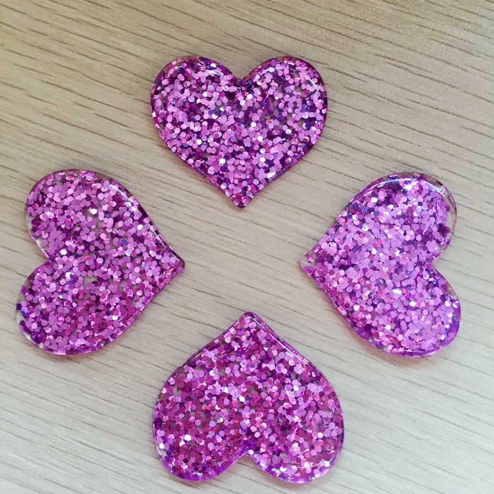 36 мм Bling Стразы в форме сердца с аппликацией и хрустальное свадебное украшение для рукоделия 8 шт.-Z37 - Цвет: Z375