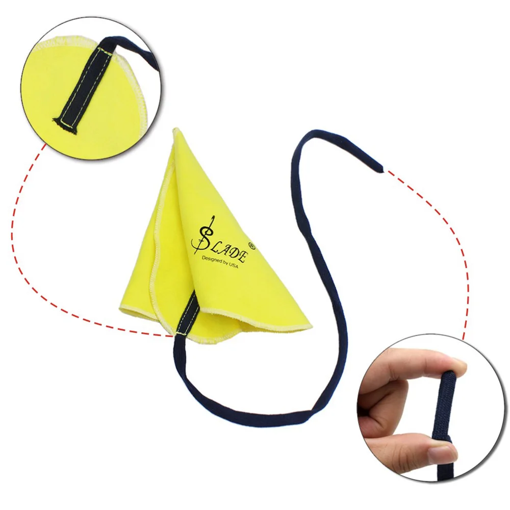 

LADE Cleaning Cloth for Wind Music Instruments Yellow Artificial Chamois