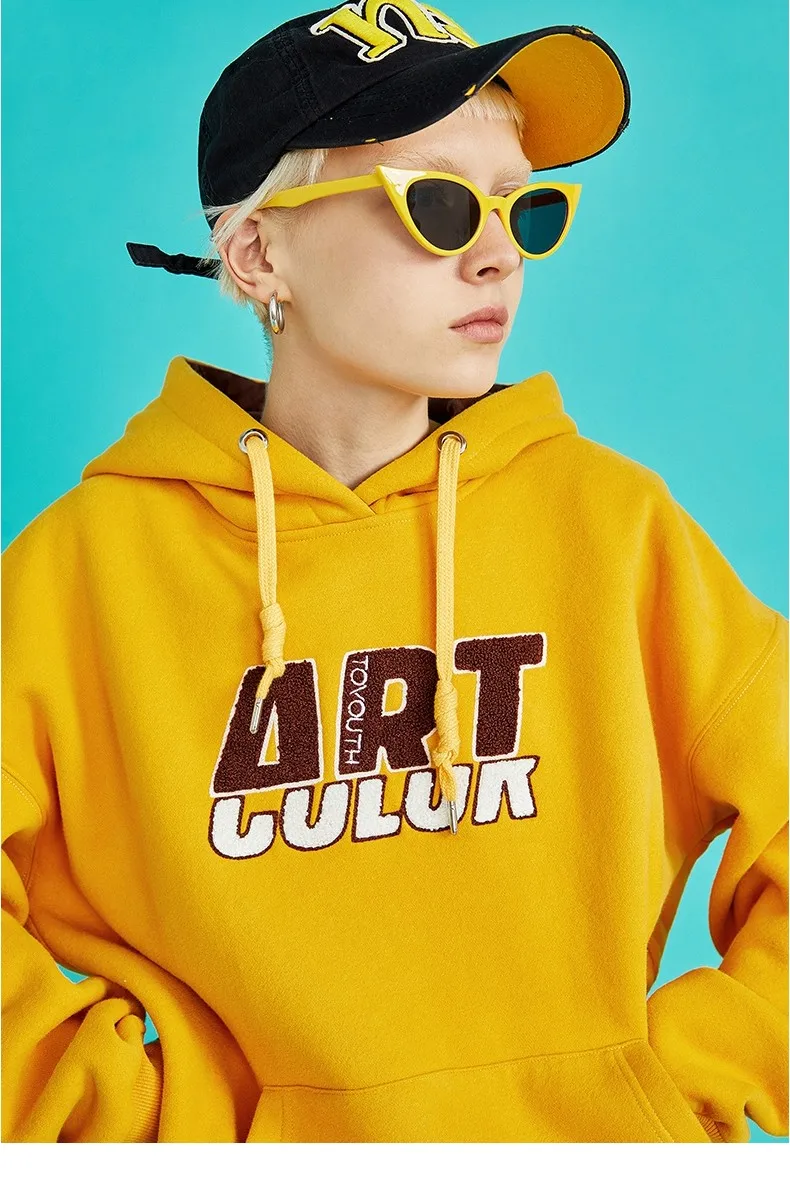 Toyouth Harajuku oversize-худи Для женщин Свободные утепленные кофты с длинными рукавами в Корейском стиле Pllovers толстовки уличная Sudadera Mujer