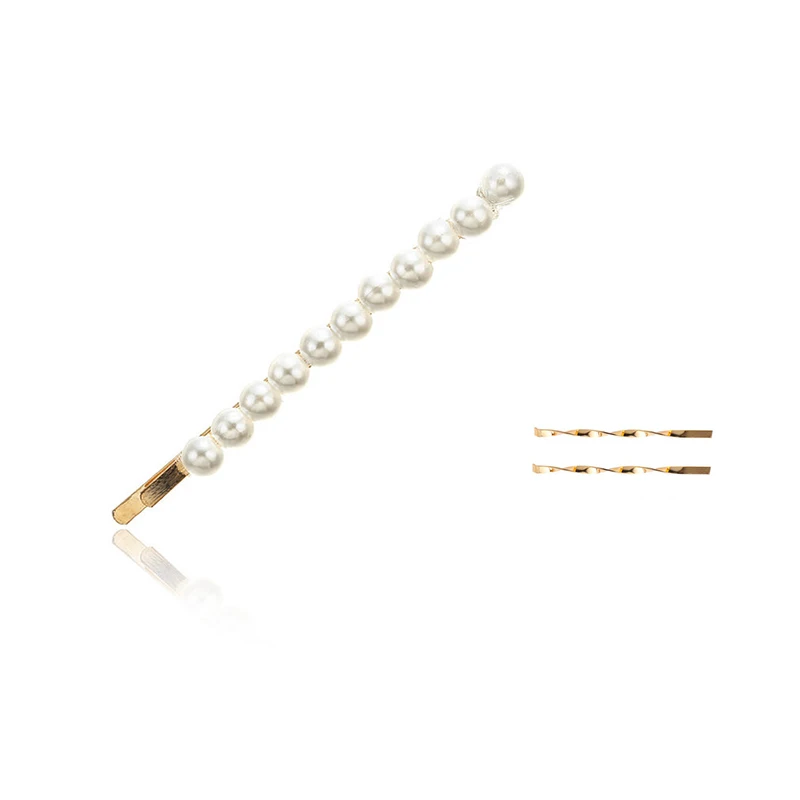 2019 New Fashion Pearl Hair Clip for Women Elegant Korean Design Snap Barrette Stick Hairpin Styling Accessories | Украшения и