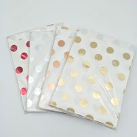 200pcs polka dots kraft paper bag wrapping packaging mixed foil gold silver rose gold red sweetie bags for wedding birthday