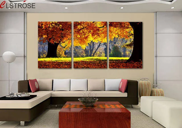 Осенний пейзаж CLSTROSE Goldern картина по номерам Настенная украшение для гостиной