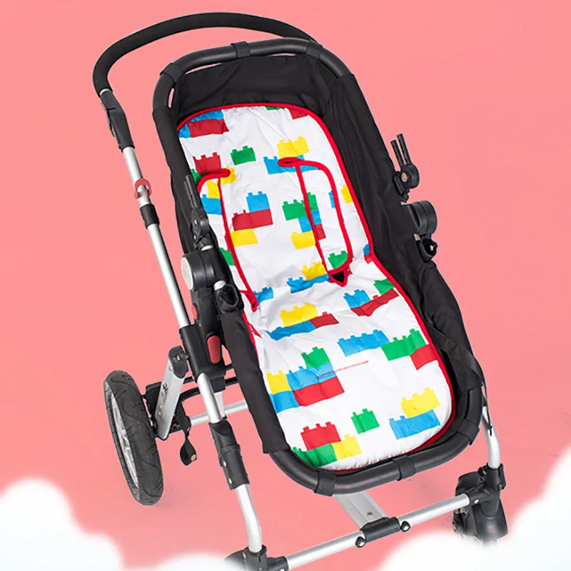 Colorful Blocks Newborns Diaper Pad Baby Stroller Waterproof Cushion Seat Mat for Accessories High Chair |