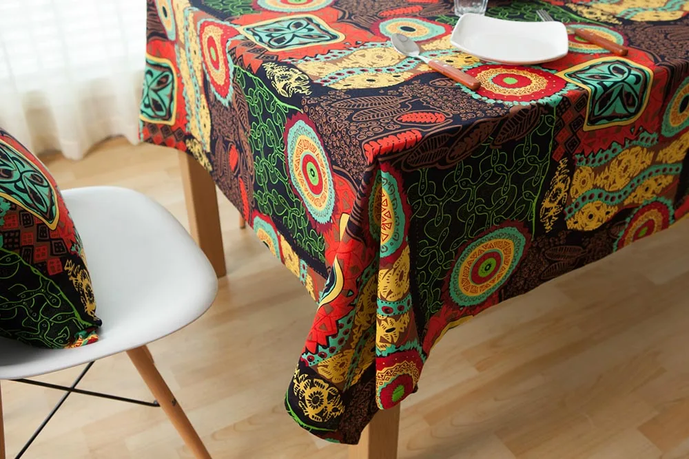 Meijuner Скатерть прямоугольная из хлопка и льна скатерти столешницы для домашнего ужина вечерние праздники пыленепроницаемые MJ044