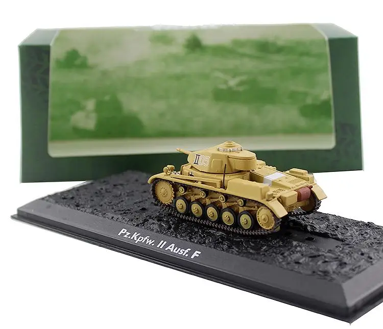 Италия Pz. Kpfw. II Ausf. F 1/72 литая под давлением модель готового танка ATLAS| |