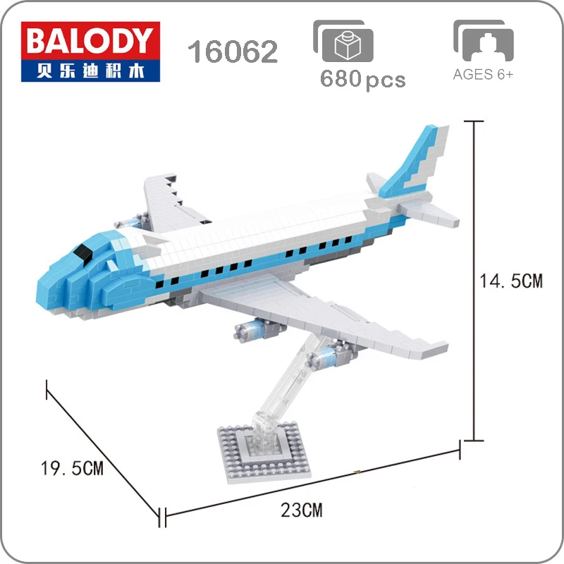 Мини Qute BALODY мультфильм авиакомпания подарок самолет Алмазный конструктор