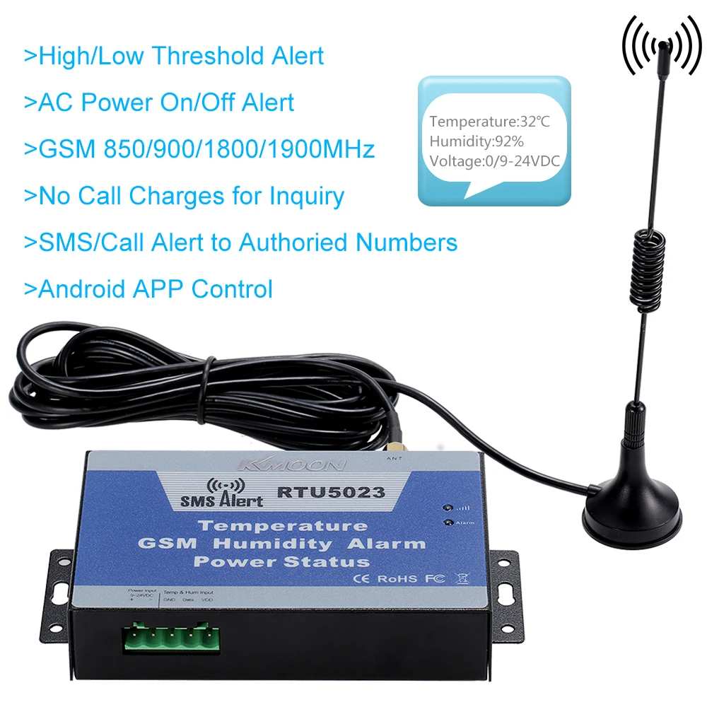Система сигнализации KKmoon GSM с датчиком температуры и влажности 850/900/1800/1900