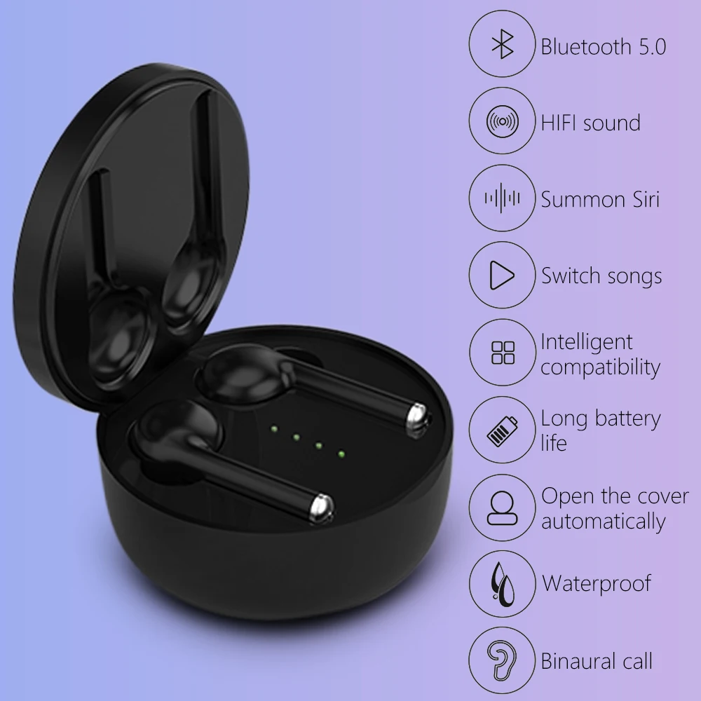 5,0 Bluetooth наушники TWS Беспроводные стерео Bluetooth наушники с микрофоном в ухо спортивные водонепроницаемые игровые Вкладные наушники гарнитура