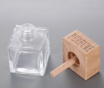 

50ml Square Glass Aromatherapy Essential Oil Empty Bottle with Box Packaging 50PCS/LOT