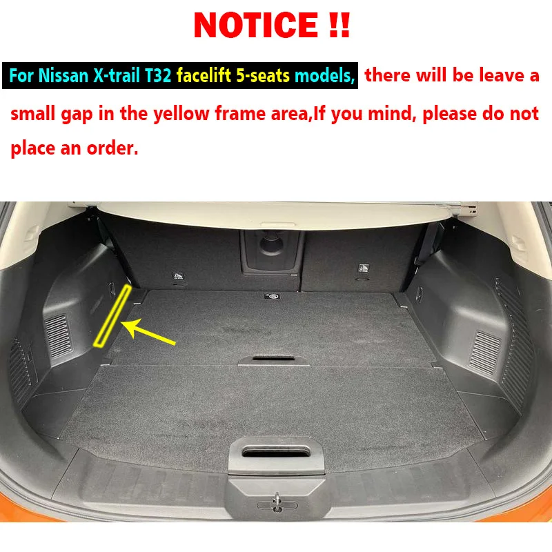 Для Nissan X Trail Rogue XTrail T32 2014 2019 Задняя подкладка для обуви багажник грузовой коврик