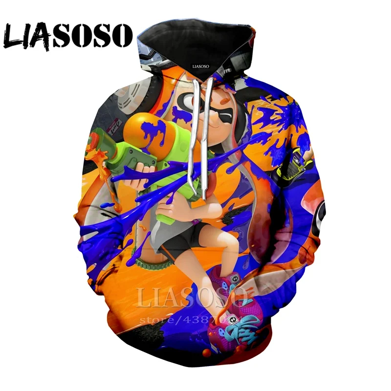 14 Забавные толстовки рок уличная 3D принт Мужской Топ костюм wo Мужской Топ Splatoon harajuku толстовка модная рубашка аниме мультфильм E377 - Цвет: 14