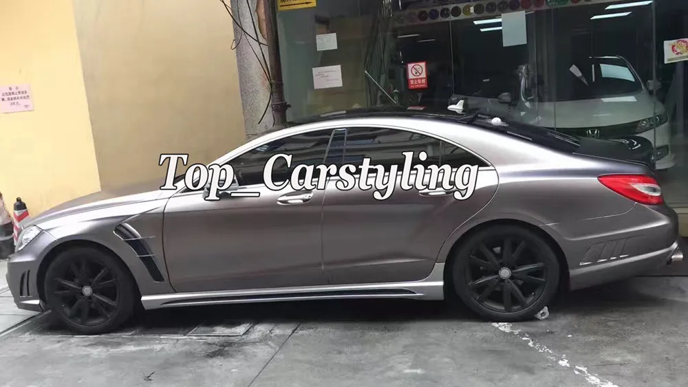 Роскошное покрытие для автомобиля Холодное сердце серый атласный хромированный