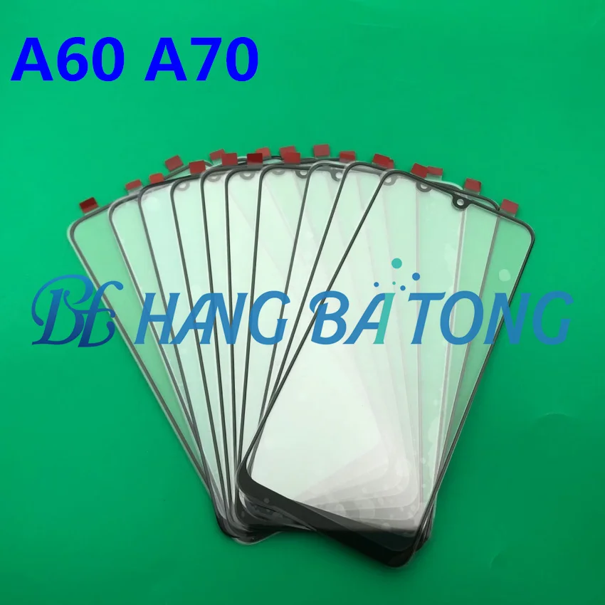 100pcs Original Front Panel Sensor LCD Display Glass Cover Lens For SAMSUNG Galaxy A60 6.3'' A70 6.7'' 2019 Touch Screen glass |