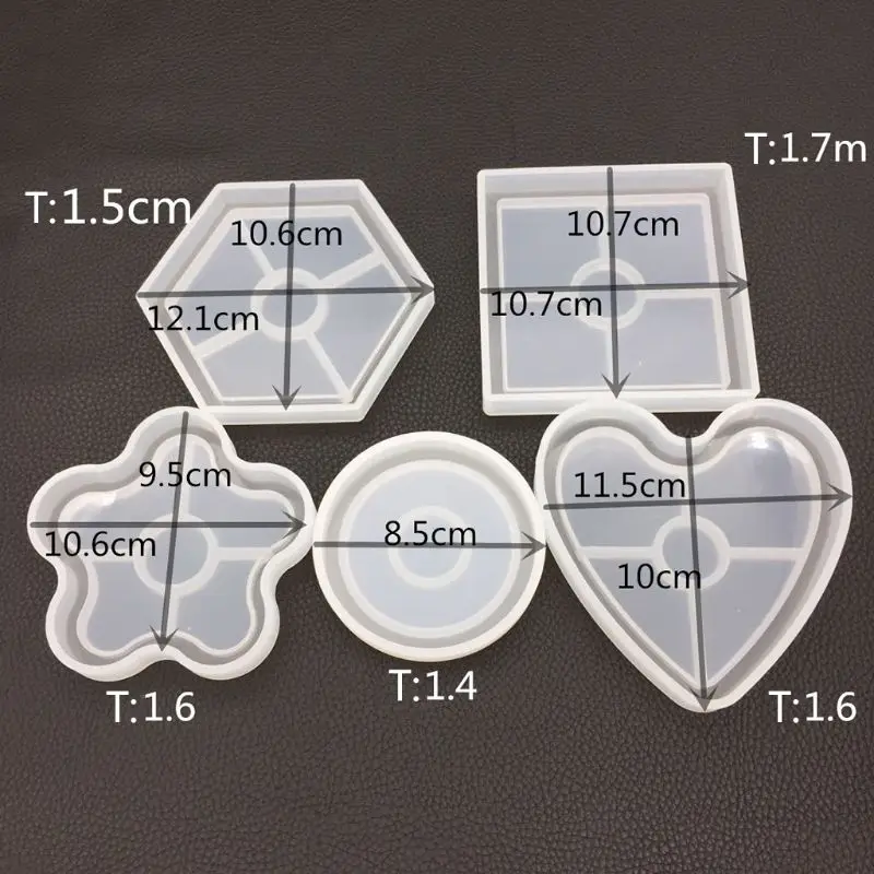 Силиконовая форма diy Кубок Pad Коврик для чашки для воды держатель эпоксидной Изделия из смолы формы украшения ручной работы Jewelry подарки в форме цветов геометрический