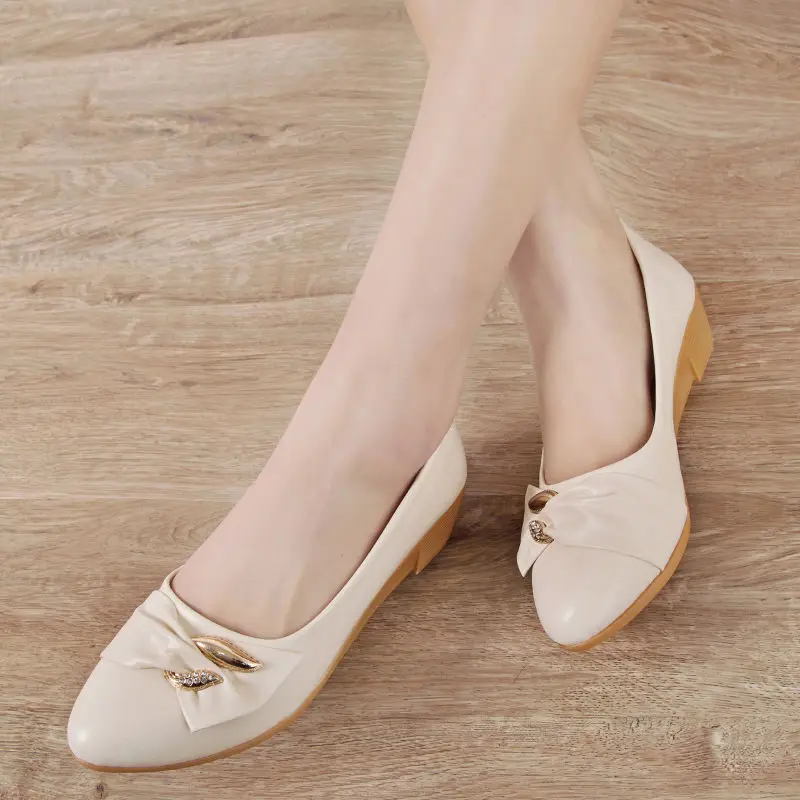 Туфли женские нескользящие на плоской подошве повседневная обувь для беременных