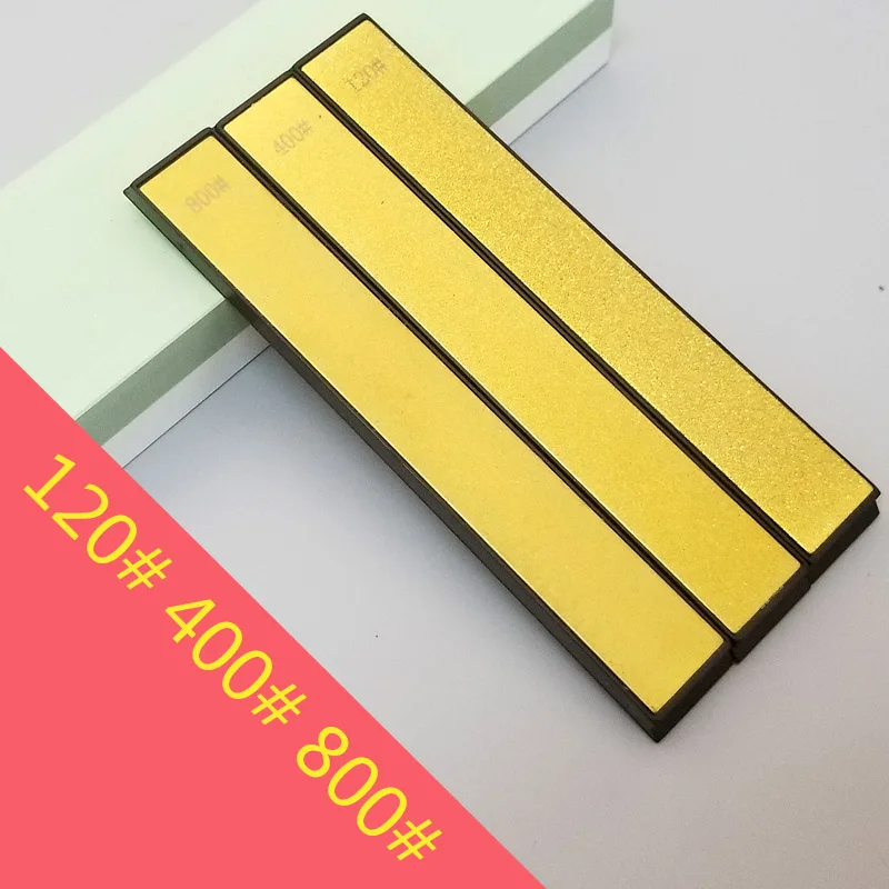 Новое поступление 120-1200 зернистость золотой бриллиант точильный камень точилка для ножей кухонные инструменты шлифовальный камень - Цвет: golden 120 400 800