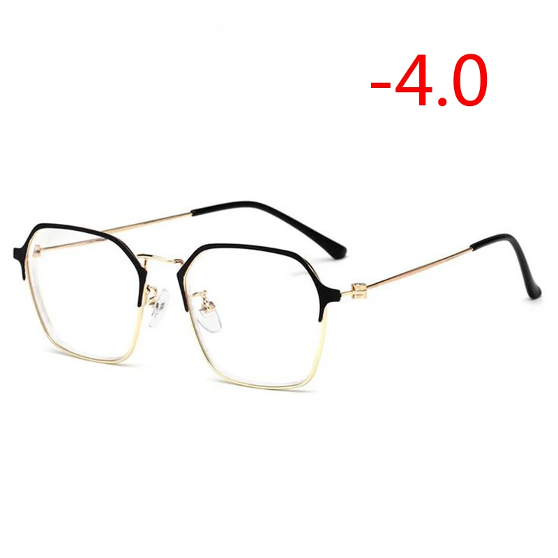 Myopia 400 100-150-200-250 до-400 готовые очки для близорукости для мужчин и женщин ретро большая оправа диоптрий близорукость очки по рецепту - Цвет оправы: Myopia 400