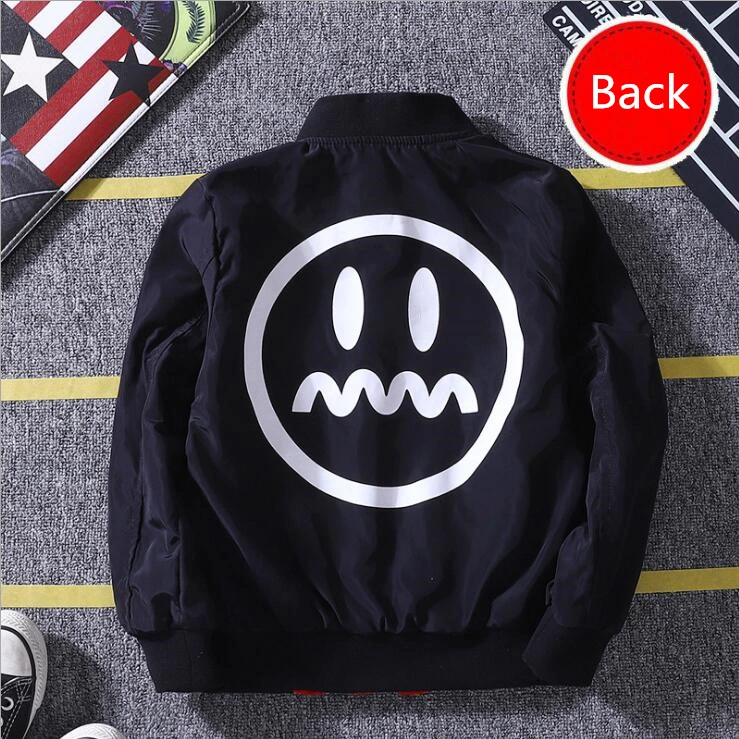 Детское демисезонное пальто для мальчиков верхняя одежда двухстороннее осеннее