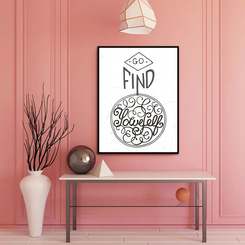 Go найти вдохновение Цитата холст Книги по искусству печати живопись плакат