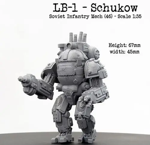 1/35 масштаб 67 мм Неокрашенная фигурка советского робота Второй мировой войны |