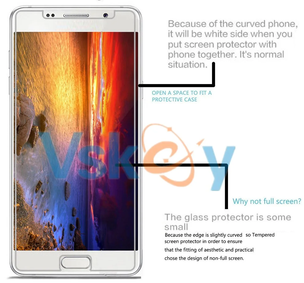 

VSKEY 10PCS 2.5D Tempered Glass For Samsung Galaxy J8 Plus 2018 Screen Protector j8+ Scratch Proof Protective Film