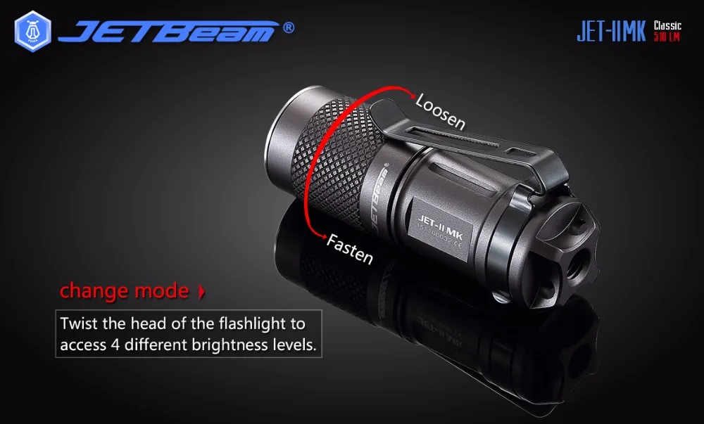 JETBeam II MK II-MK JET-II MK Cree XP-L HI светодиодный 510 люменов водонепроницаемый мини-фонарик небольшого размера, удобный для повседневного ношения