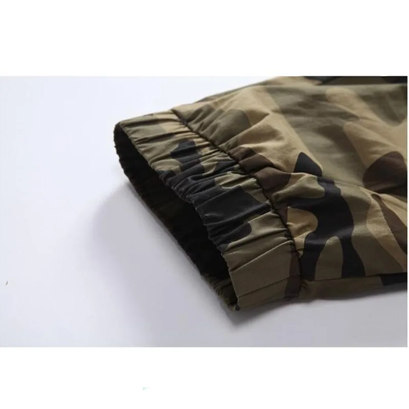 Мужские повседневные камуфляжные брюки хлопковые эластичные удобные высокого