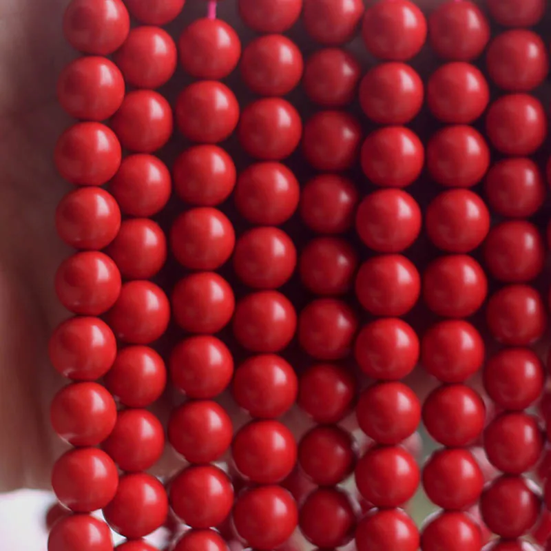 Круглые Бусины Из Натурального Красного камня 6/8/10 мм|loose beads|cinnabar beadsbeads round |