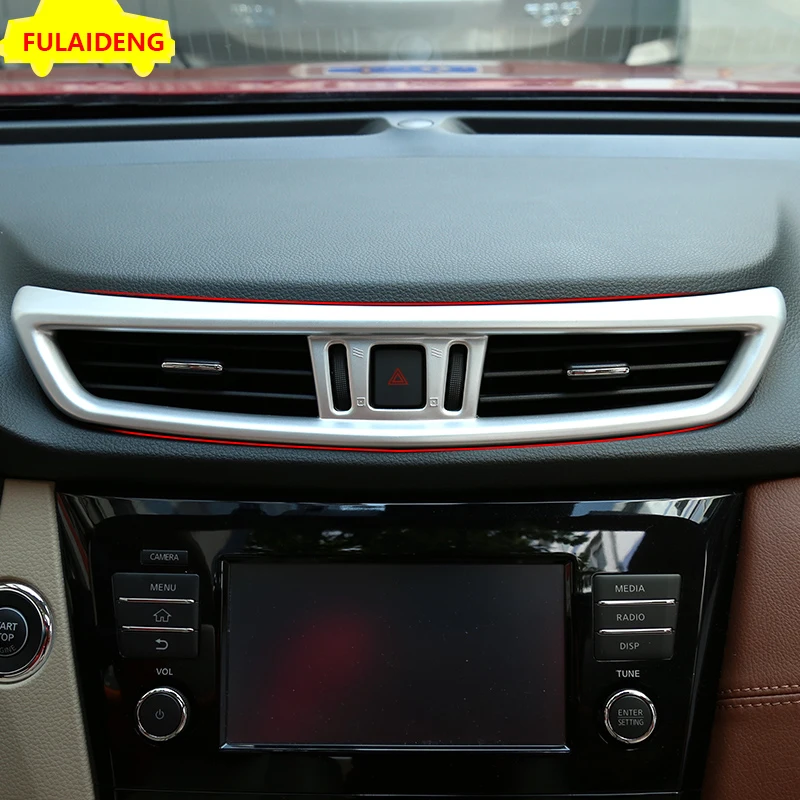1pcs For Nissan X-trail Rogue 2017-2018 ABS Interior Middle Air Vent Outlet Cover Trim Car Styling | Автомобили и мотоциклы