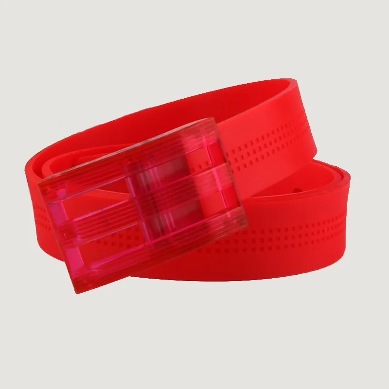 New Design Silicone Belts Men High Quality Belts For Women Rubber Leather Smooth Buckle Belts For Women Men