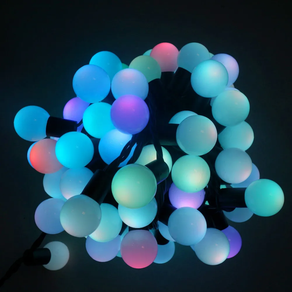 Светодиодный RGB Праздничный Рождественский свет Тип шара 10 м 100 светодиодный