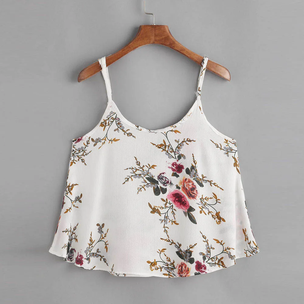 Женский топ без рукавов Повседневный с цветочным принтом|cute t-shirt|t-shirts for girlstop cute |