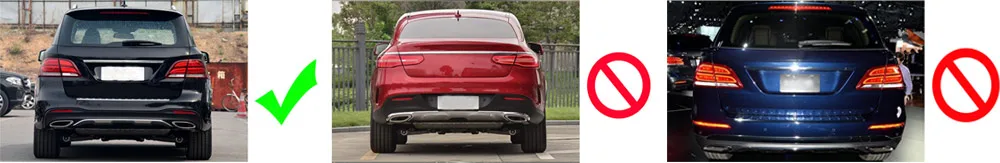 PP Автомобильный задний диффузор для губ с глушителем для Mercedes Benz GLE Class GLE350 GLE400 GLE63 AMG SUV 4 двери