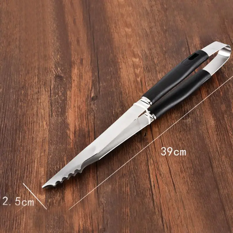 Открытый Пикник Кемпинг термостойких Лопата + вилка зажим 3 шт./компл. гриль набор