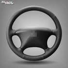 Блестящая зернистость из черной натуральной кожи для Citroen Picasso C5 2004-2005