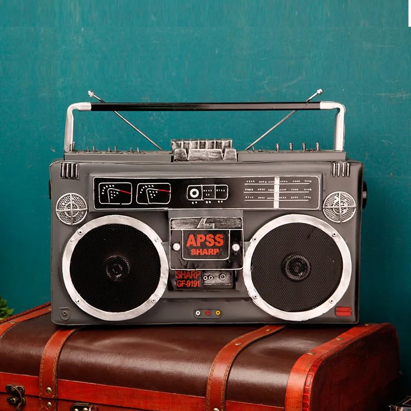 Сделать старый железный Ретро Радио Модель кофе чай магазин украшения комнаты