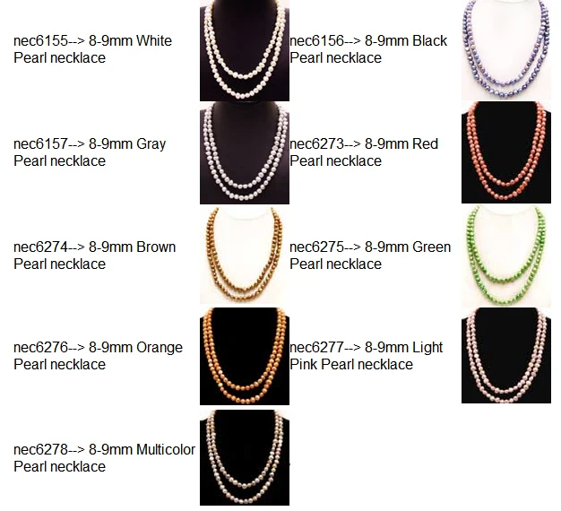 

Qingos Trendy 40" Natural Pearl Necklace for Women with 6-7mm Green Baroque Freshwater Pearl Long Necklace Fine Jewelry nec6112