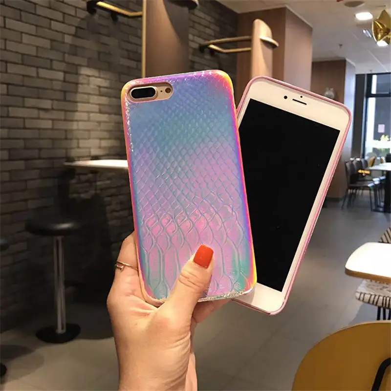 Цветной лазерный узор под крокодиловую кожу для Iphone 66S 78 78Plus X/Xs Xr Xsmax оболочка